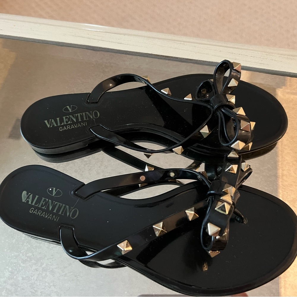 Valentino Rockstud bow sandals